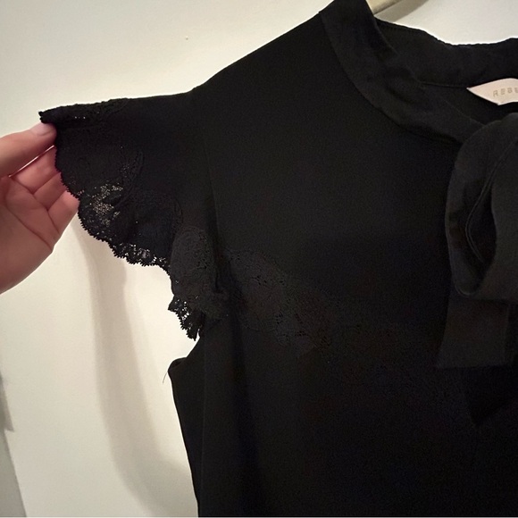 Rebecca Taylor Black Dress Size 10 - Picture 6 of 9